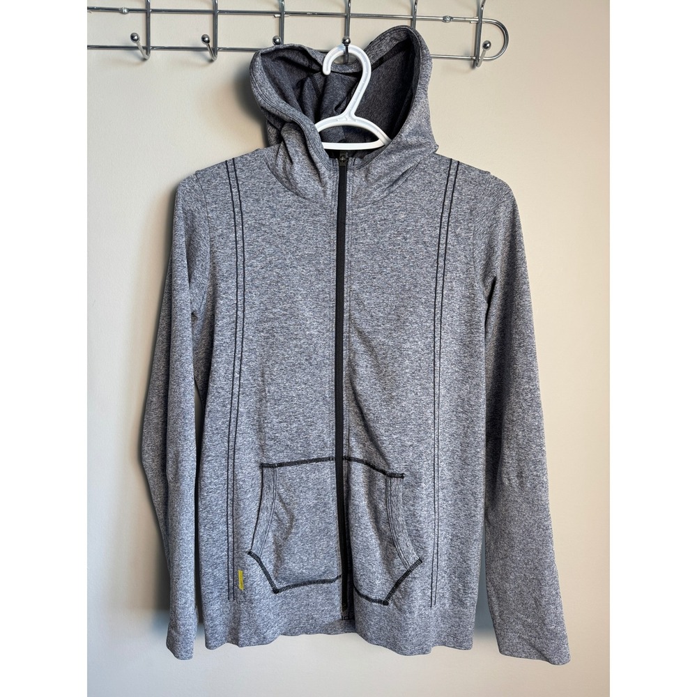 Lole Womens Gray Heather Full Zip Hoodie S/M Athleisure Yoga Activewear Hooded